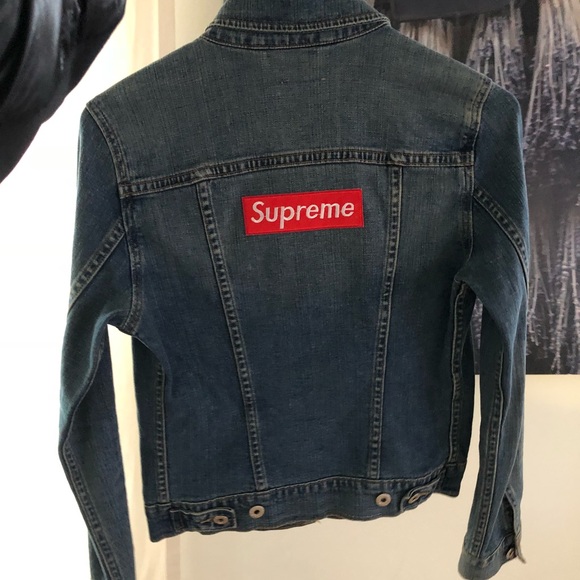 supreme jean jacket patches